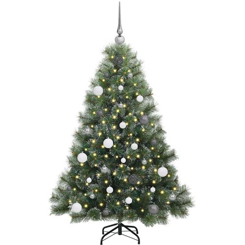 VidaXL Umjetno božićno drvce s stalakom Zelena 150 cm PE i PVC Slike