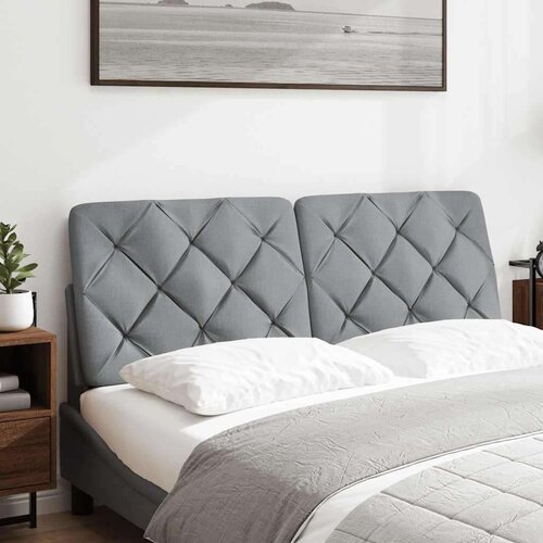 VidaXL jastuk za uzglavlje svjetlosivi 120 cm od tkanine Slike