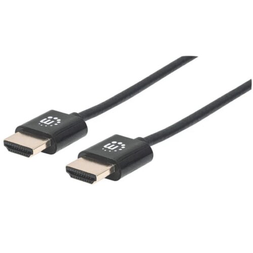 Manhattan HDMI Priključni kabel [1x Mu&amp;scaron;ki konektor HDMI - 1x Mu&amp;scaron;ki konektor HDMI] 3 m Crna Slike