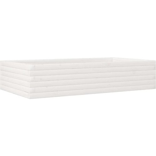  Vrtna sadilica bijela 110x60x23 cm od masivne borovine Slike