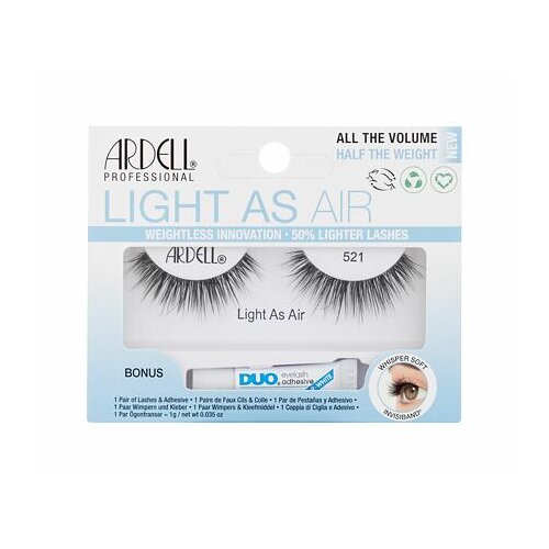 Ardell Light As Air 521 odtenek Black darilni set umetne trepalnice Light As Air 1 kosr + lepilo za trepalnice Duo 1g Cene