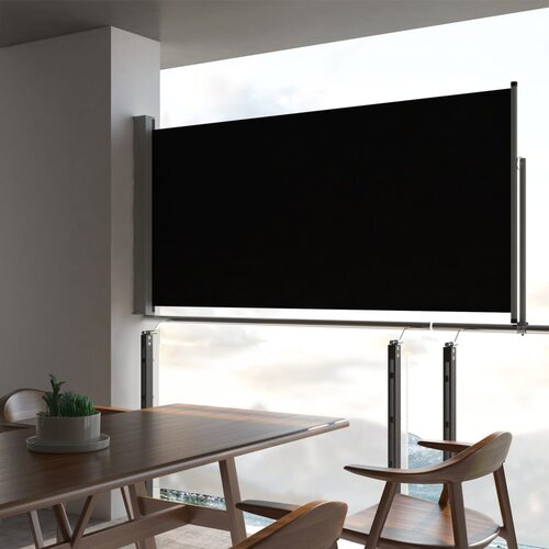 vidaXL Uvlačiva bočna tenda za terasu 120 x 300 cm crna Cijene
