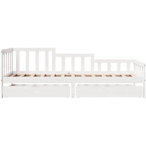 Dnevni krevet s ladicama bez madraca 90x200 cm masivno drvo Slike