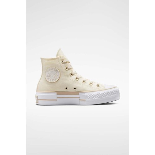Converse Chuck Taylor All Star Lift Platform Outline Sketch Oat Milk/ Egret/ White Cene