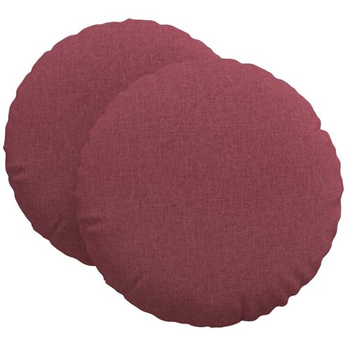  Jastučići za sjedenje 2 pcs Vinska crvena &amp;Oslash;60 x 21 cm tkanina Slike