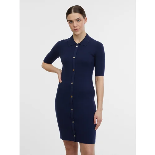 Orsay Dark blue ladies sweater dress - Women