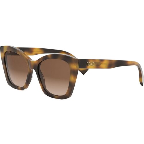 Fendi Lettering Havana Square Sunglasses - ONE SIZE (55) Cijene