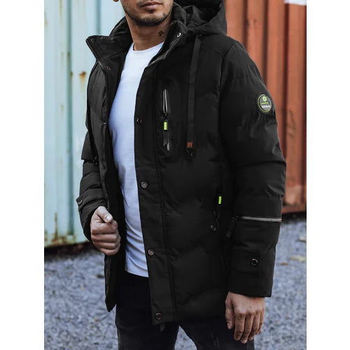 DStreet Men's winter quilted jacket black