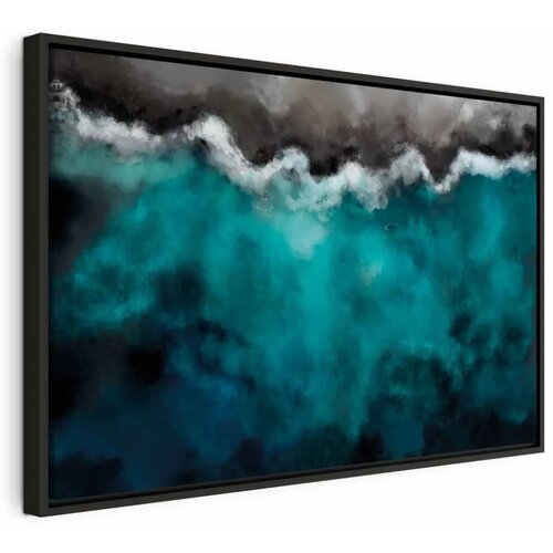  Slika - Blue Lagoon (1 Part) Wide 90x60 U crnom drvenom okviru Cene