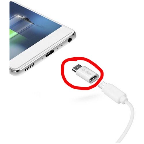 Sbs pretvornik usb-c na microusb sbs, bel Cene