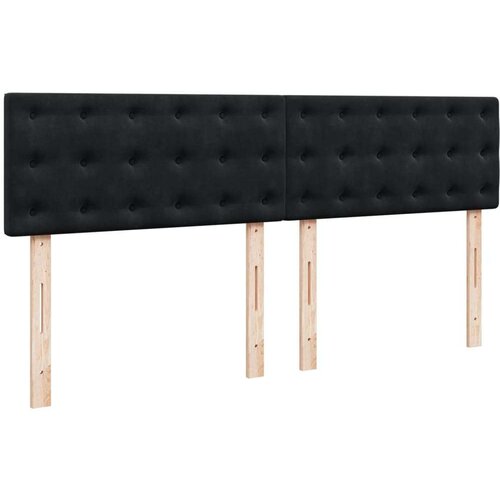 VidaXL Krevet s oprugama i madracem crni 200x200 cm bar&amp;scaron;unasti Slike