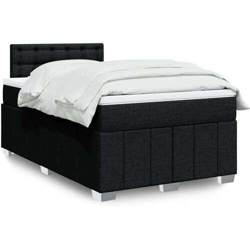 vidaXL Box spring postelja z vzmetnico črna 120x190 cm blago Cene
