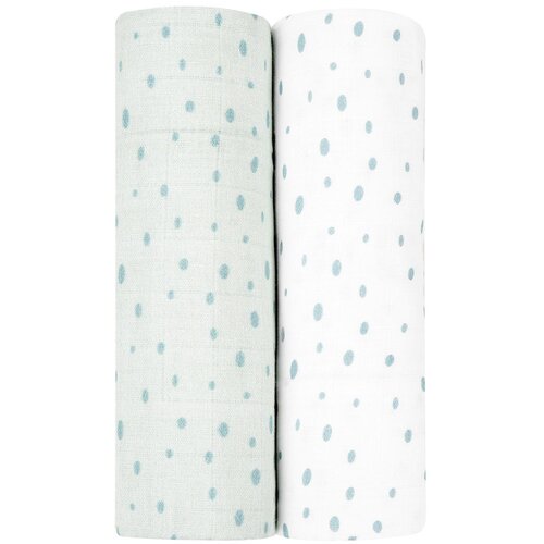  KikkaBoo Pelene od muslina set 2 pcs 80x80 Dots Blue Cene