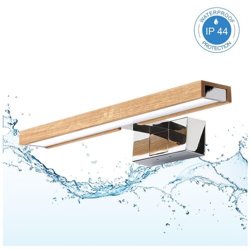  Brilagi-LED Osvetljenje za kupatilsko ogledalo WOODY MIRROR 3u1 LED/8W/230V 40 cm IP44 hrom/hrast Slike