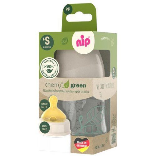 Nip GREEN PP FLAŠICA BEŽ 120ML 0M+ S PROTOK Slike