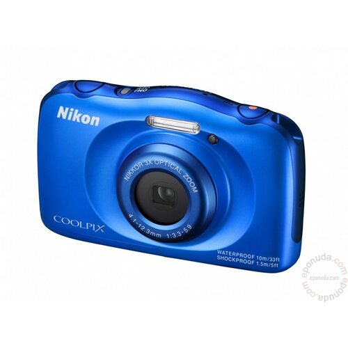 Nikon S33 Plavi digitalni fotoaparat Slike
