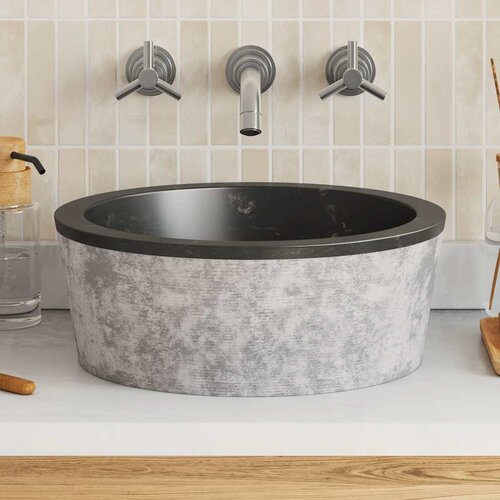  Umivaonik crni &Oslash; 40 x 15 cm mramorni Cijene