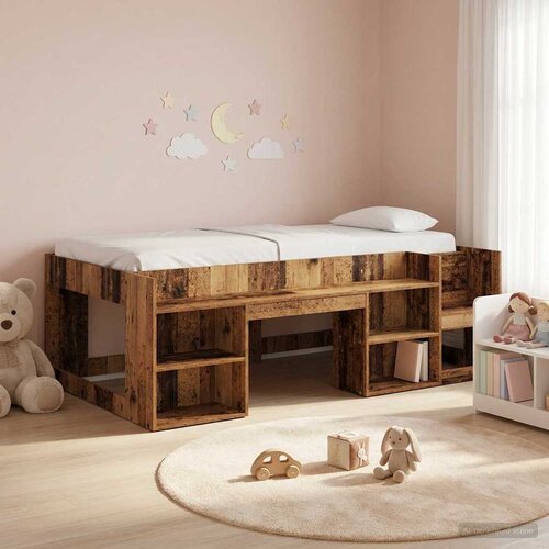  Krevet za djecu s ladicama Staro drvo 98.5 x 200 cm Cijene