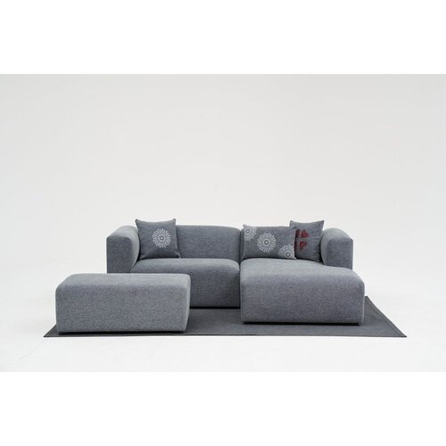 Atelier Del Sofa Kutna garnitura, Linden Mini Right - Grey Slike