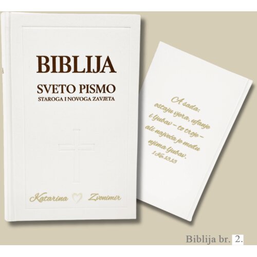  Personalizirana Biblija - Popolno darilo za poroko ali vselitev v nov dom Cene