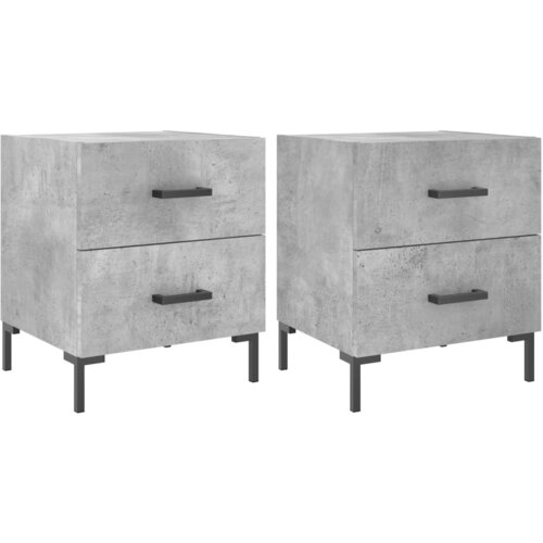 Maison Chic Dvo delni komplet Nočne omarice - Nočne mize betonsko siva 40x35x47,5 cm inženirski les, (21686746) Cene