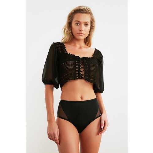 Trendyol Bikini bottom Tulle Detaljno crno | siva | krema Cene
