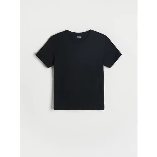 Reserved bombažna majica - črna