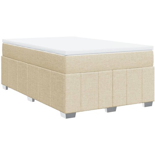  Krevet box spring s madracem krem 120 x 190 cm od tkanine Slike