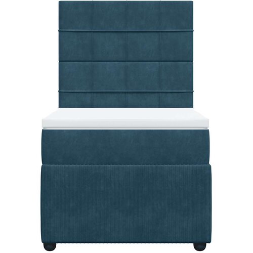 Box spring krevet s madracem plavi 90x200 cm bar&amp;scaron;unasti Slike