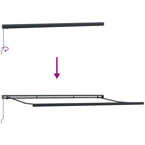 Tenda Narančasta i Siva 400 &amp;times; 300 cm Platno i Aluminij Slike