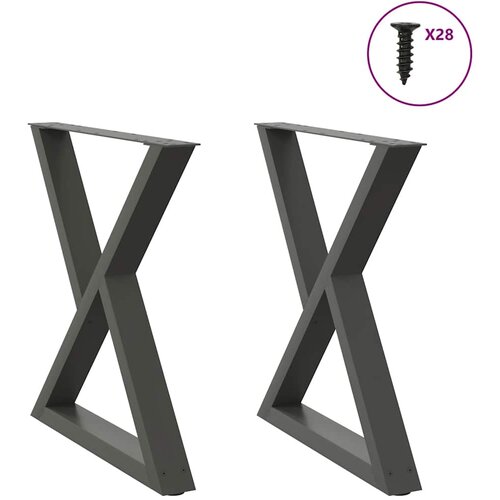  Noge za blagovaonski stol 2 kom. antracit 80 x (72-73,3) cm čelik Cene