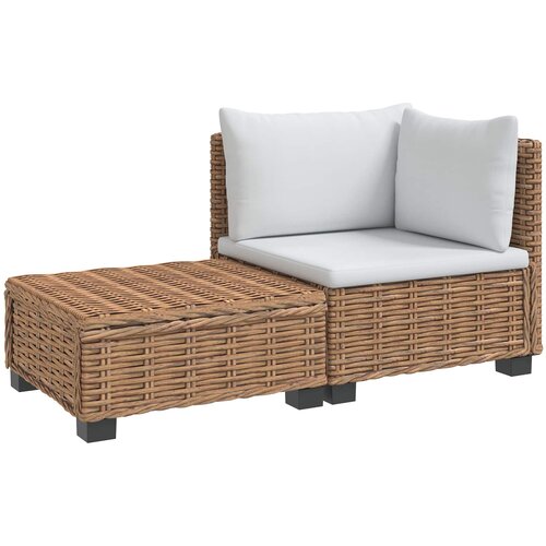  2 kom. Ratan Lounge Set s Jastučićima GENDT Prirodni ratan Slike