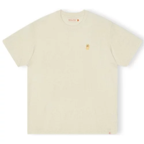Revolution Majice & Polo majice T-Shirt Loose 1366 LUC - Offwhite/Mel Bela