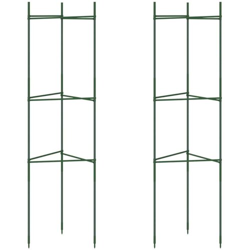 VidaXL Kavez za rajčice 2 kom 116 cm od čelika i PP-a Slike