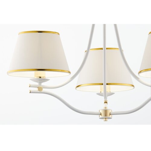 Jupiter 2085 - luster na lancu SAMBA 3xE27/15W/230V bela/zlatna Slike