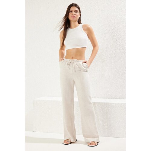 TRENDYOLMILLA Ženske pantalone TWOSS25PL00038, Bež Cene