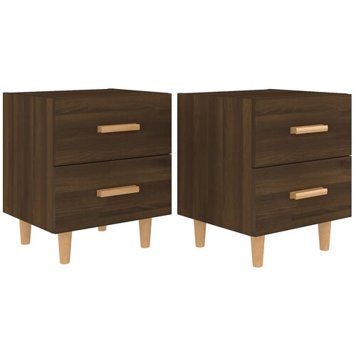 Maison Chic Dvo delni komplet Nočne omarice - Nočne mize rjavi hrast 40x35x47,5 cm, (21687117) Cene