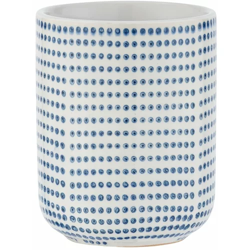 Wenko plavo-bijela keramička čaša za četkice za zube nole