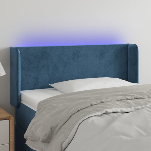 vidaXL LED uzglavlje tamnoplavo 103x16x78/88 cm baršunasto Cijene