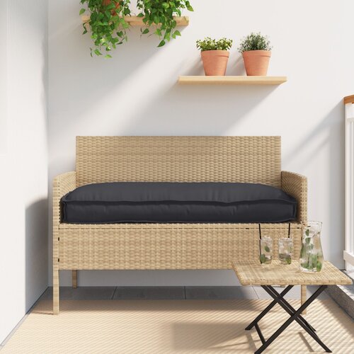 VidaXL Vanjski jastučić Crna Poliester 100 x 40 x 8 cm Uklonjive navlake Slike