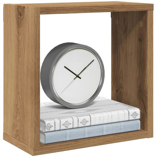 vidaXL Stenske kockaste police 4 kosi artisan hrast 30x15x30 cm Cene