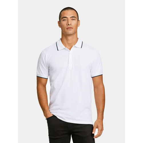 Lindbergh Polo majica 30-404010 Bela Relaxed Fit