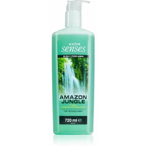Avon Senses Amazon Jungle gel za tuširanje za tijelo i kosu za muškarce 720 ml