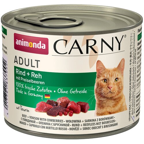  Varčno pakiranje Animonda Carny Adult 12 x 200 g - Govedina & srna z brusnicami Cene