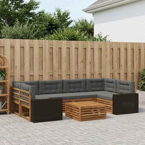  Set vanjskih sofa 7 kom. Prirodna i antracit Poliester Cene