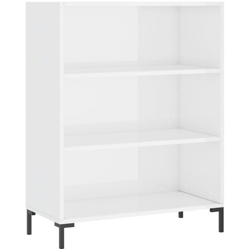 Maison Chic Knjižna omara - Knjižni regal visok sijaj bela 69,5x32,5x90 cm inženirski les, (21725417) Slike