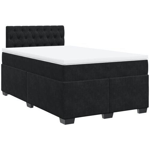 Maison Chic Box spring postelja - Vzmetna postelja z vzmetnico črna 120x200 cm žamet SL10625, (21885967) Cene