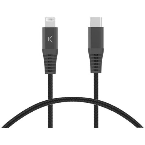 Ksix ultrabrzi kabel USB-C na lightning, 60W, pleteni, ojačani kon., 2m, crni Cijene