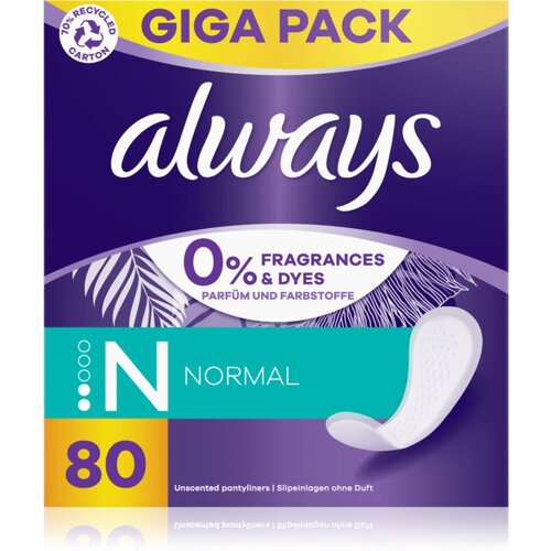 Always Daily Fresh Normal dnevni vložki brez dišav 80 kos Cene