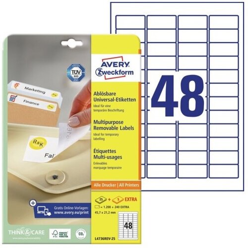  Etikete zweckform l4736rev 45,7x21,2mm odstranljive 1/25 ZWECKFORM1 Cene